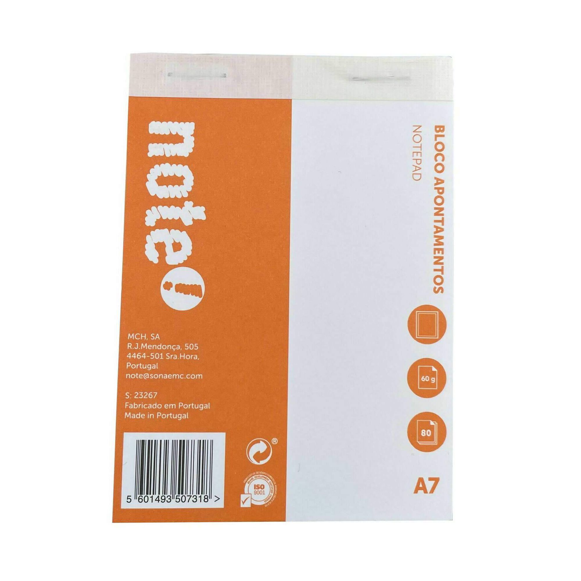 Bloco de Apontamentos A7 Liso