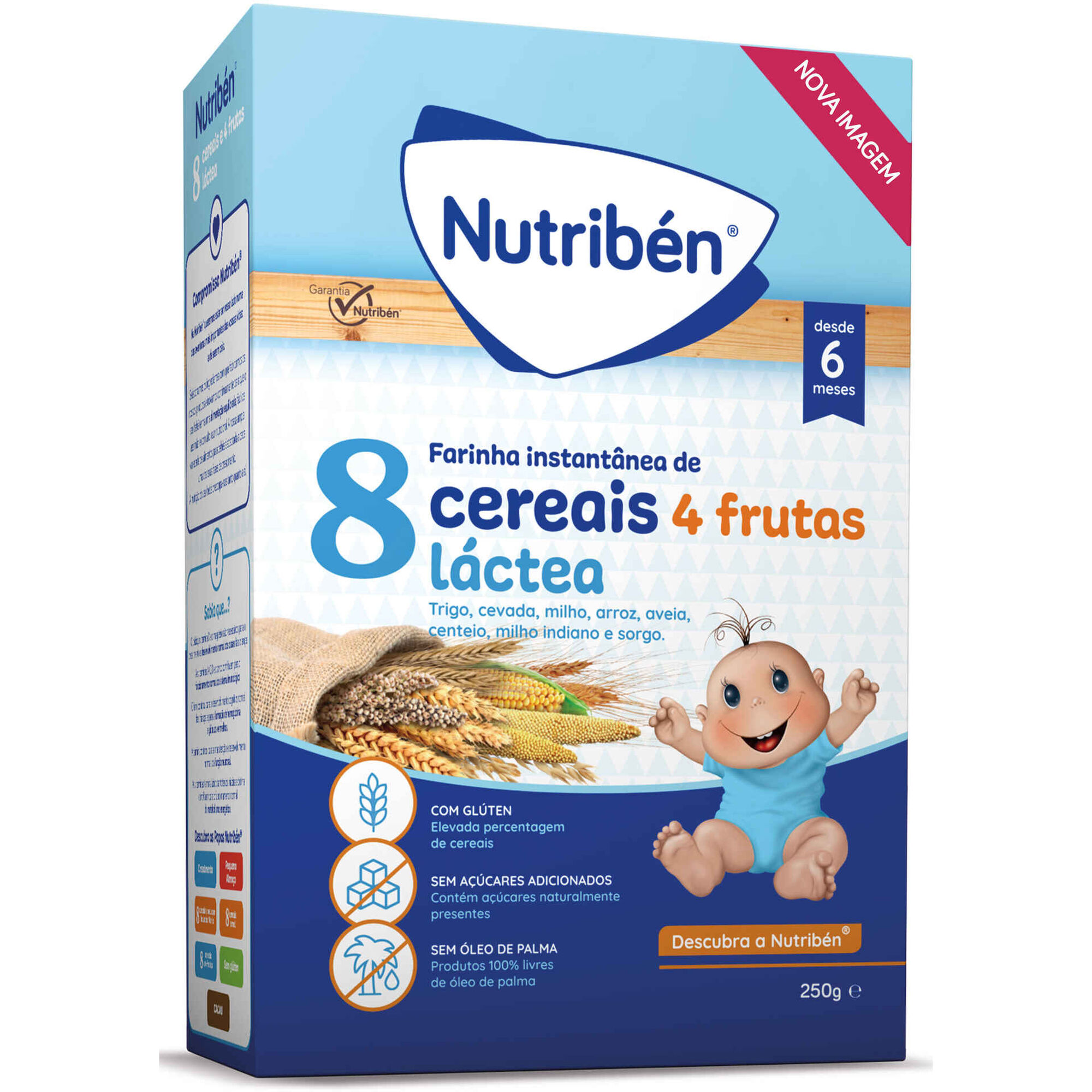 Papa Infantil Farinha Láctea Cereais e Bolacha +6M - emb. 2 x 250 ml -  Continente do Bebé