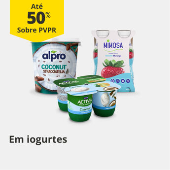  At&eacute; 50% PVPR em Iogurtes