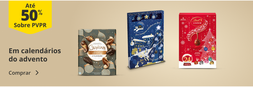 Até 50% PVPR em Calendários do Advento