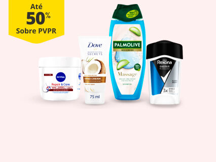 At&eacute; 50% PVPR em Cuidados do Corpo