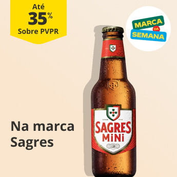 At&eacute; 35% PVPR Na marca da semana Sagres