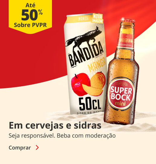 At&eacute; 50% PVPR em cervejas e sidras