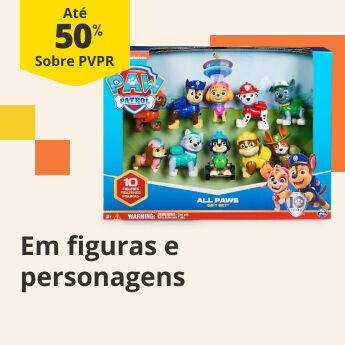 At&eacute; 50% PVPR em figuras e personagens
