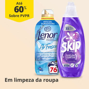 At&eacute; 60% PVPR em Limpeza da Roupa
