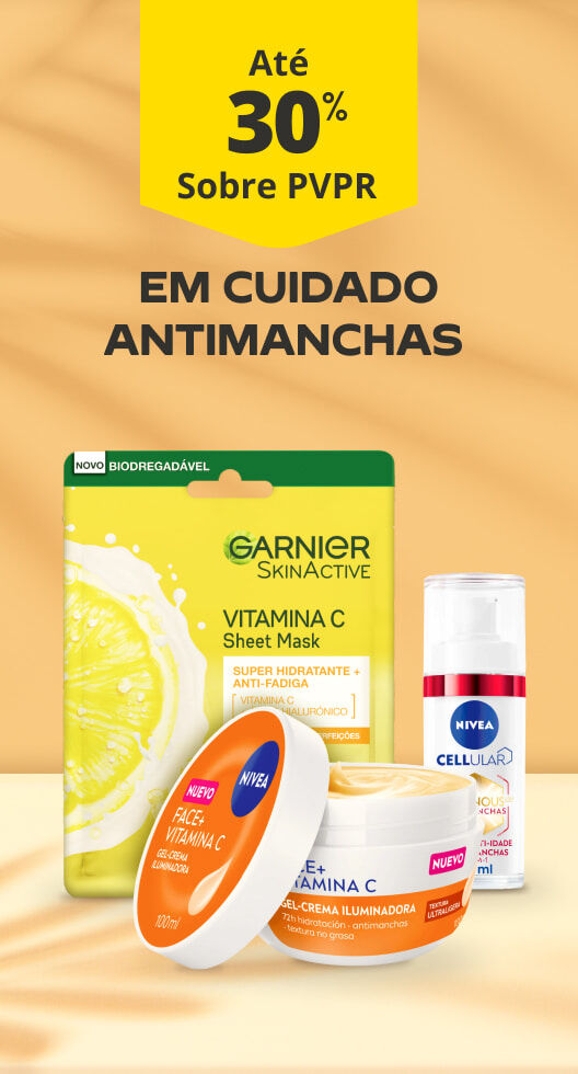 At&eacute; 30% PVPR em Cuidados do Rosto