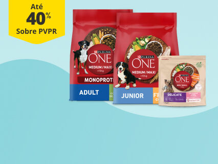 At&eacute; 40% PVPR em alimenta&ccedil;&atilde;o Purina One