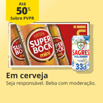 At&eacute; 50% PVPR em Cerveja 