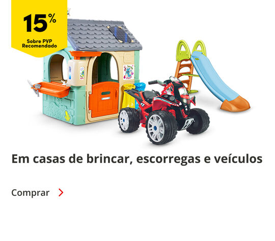 15% em brinquedos de ar livre