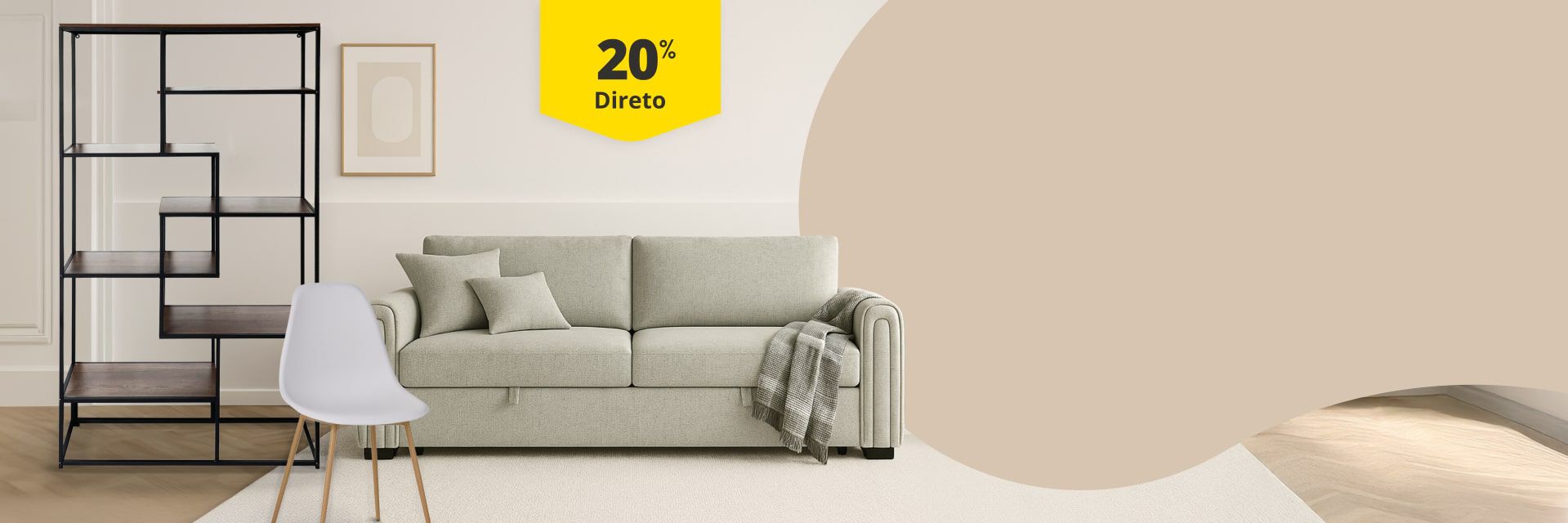 Aproveite 20% desconto direto em Mobiliário de Interior. Até 05/11/2025.