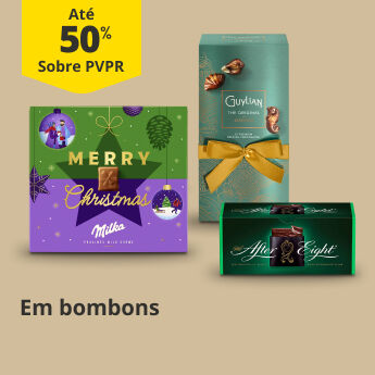 At&eacute; 50% PVPR em bombons
