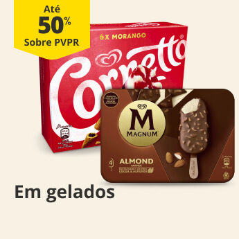  At&eacute; 50% PVPR em Gelados