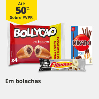 At&eacute; 50% PVPR em Bolachas