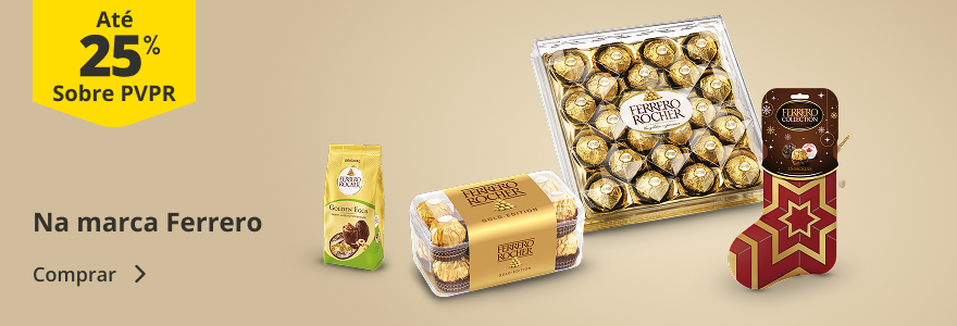 Até 25% PVPR na marca Ferrero