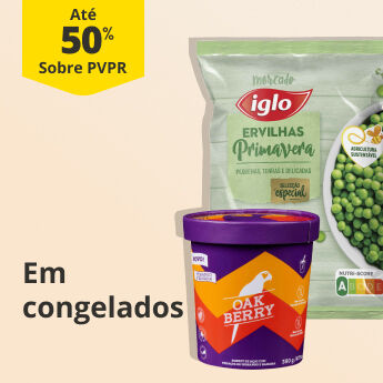 At&eacute; 50% PVPR em Congelados