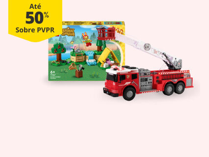 At&eacute; 50% PVPR em centenas de brinquedos