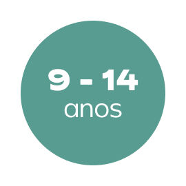 9 a 14 anos 9 a 14 anos