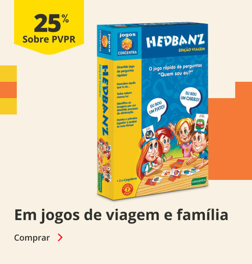 25% PVPR em jogos de fam&iacute;lia e viagem