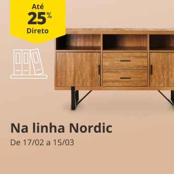 25% Na linha Nordic. De 17/02 a 15/03