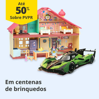 At&eacute; 50% PVPR em centenas de brinquedos
