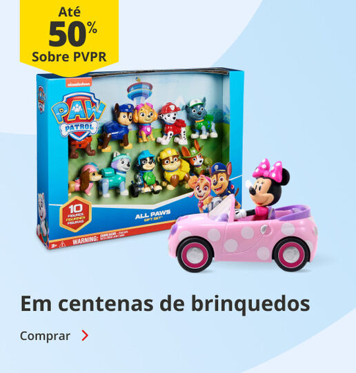 At&eacute; 50% PVPR em centenas de brinquedos