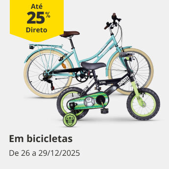 At&eacute; 25% Desconto Direto em Bicicletas