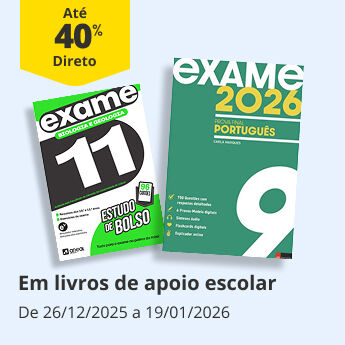At&eacute; 40% Desconto Direto em livros de apoio escolar at&eacute; 19 de janeiro