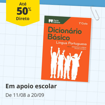 At&eacute; 50% Desconto Direto em Apoio Escolar. De 11/08 a 20/09