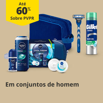 At&eacute; 60% PVPR em conjuntos de Homem
