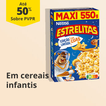 At&eacute; 50% PVPR em Cereais Infantis