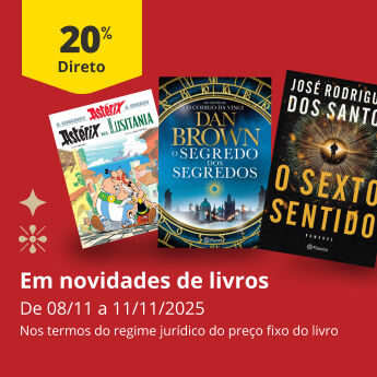 20% Desconto Direto em novidades de livros