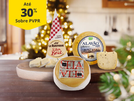 Até 30% desconto sobre o pvpr em queijos
