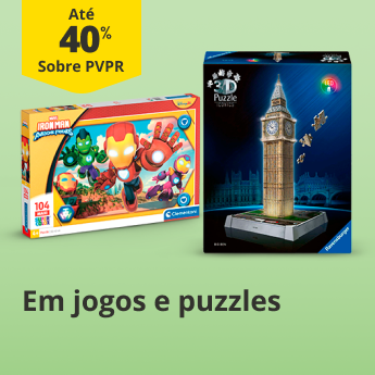 At&eacute; 50% em jogos e puzzles