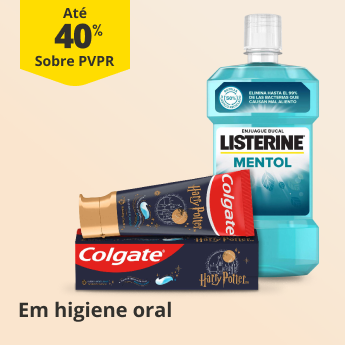 At&eacute; 40% PVPR em Higiene Oral