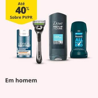 At&eacute; 40% em homem
