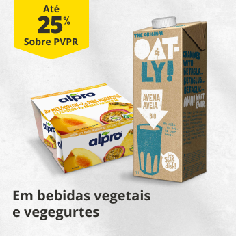 At&eacute; 25% PVPR em Bebidas Vegetais e Vegegurtes