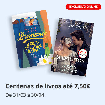 Centenas de livros a 7,50&euro;. De 1 a 30/04, exclusivo online.