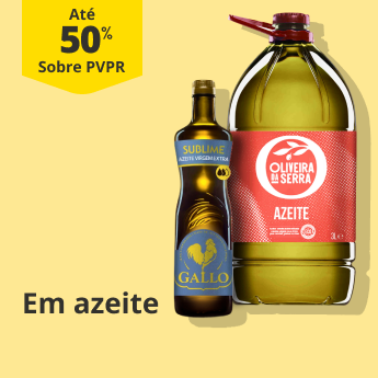 At&eacute; 50% PVPR em azeite