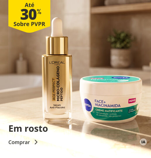 At&eacute; 35% sobre PVPR em Rosto