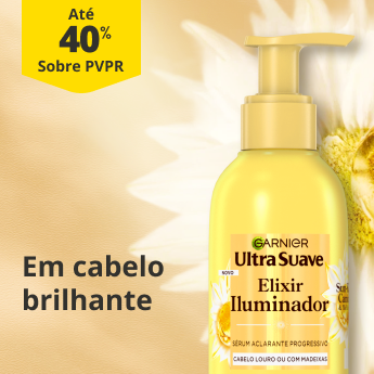 At&eacute; 40% sobre PVPR em cabelo brilhante