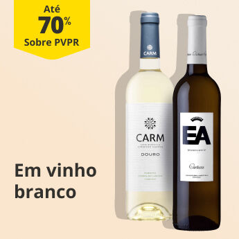 At&eacute; 70% PVPR em Vinho Branco