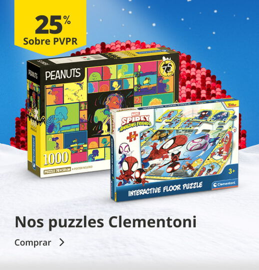 25% sobre PVP Recomendado em todos os puzzles clementoni