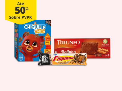 At&eacute; 50% PVPR em Bolachas