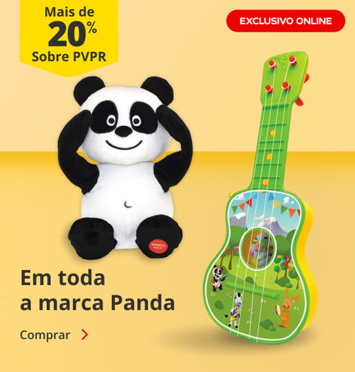20% PVPR em toda a marca Panda. Exclusivo online