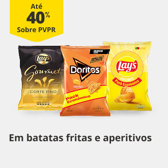 At&eacute; 35% PVPR em Snacks e Batatas Fritas