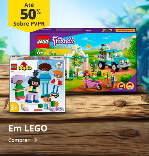 Até 50% PVPR em LEGO Até 50% PVPR em LEGO