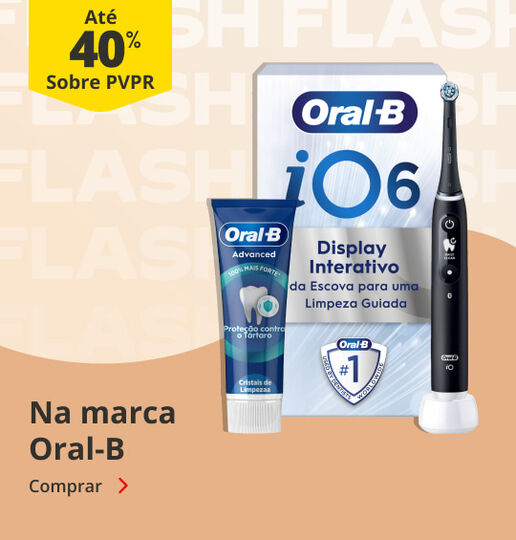 At&eacute; 40% PVPR na marca Oral-B