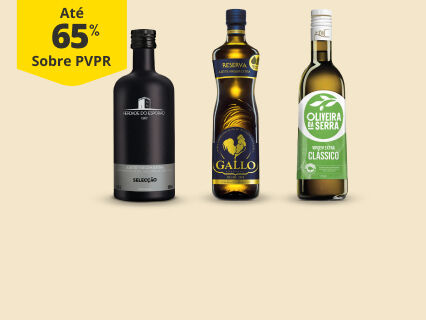 Até 65% PVPR em Azeites