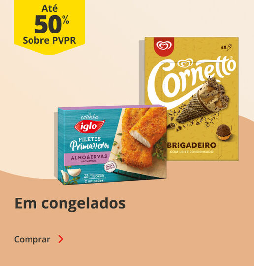 At&eacute; 50% PVPr em Congelados