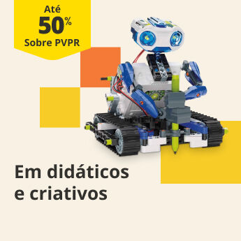 At&eacute; 50% PVPR em did&aacute;ticos e criativos